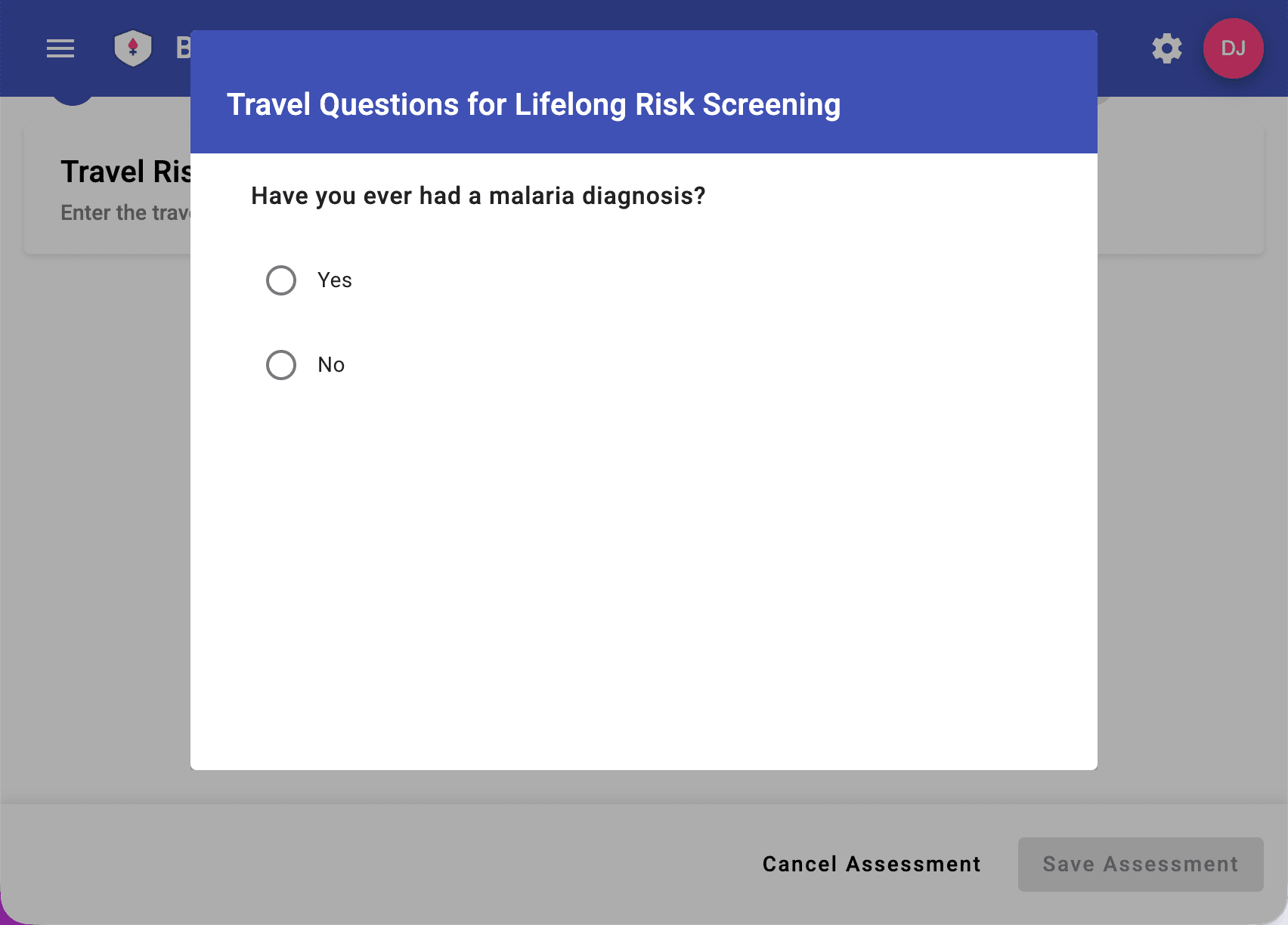 Lifelong risk screening question about birth location for Chagas disease assessment